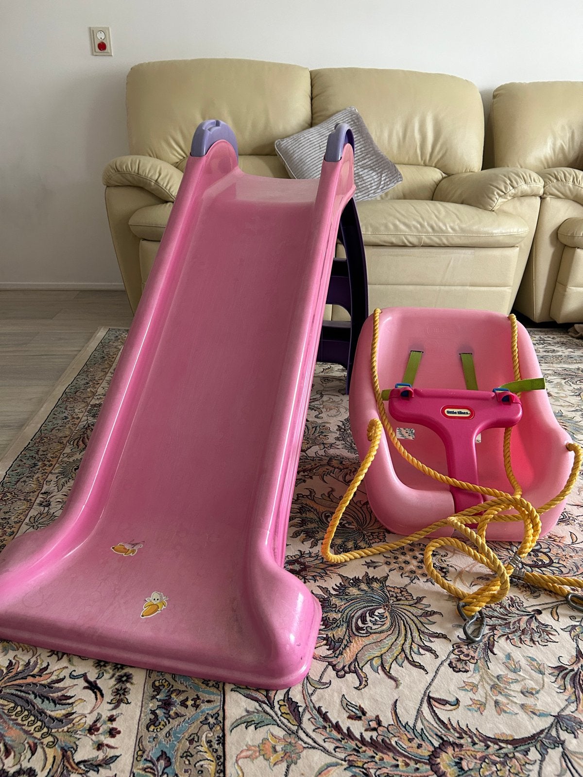 Little Tikes Glijbaan en Schommel Roze/Paars, Kinderen en Baby's, Ophalen of Verzenden, Gebruikt, Glijbaan
