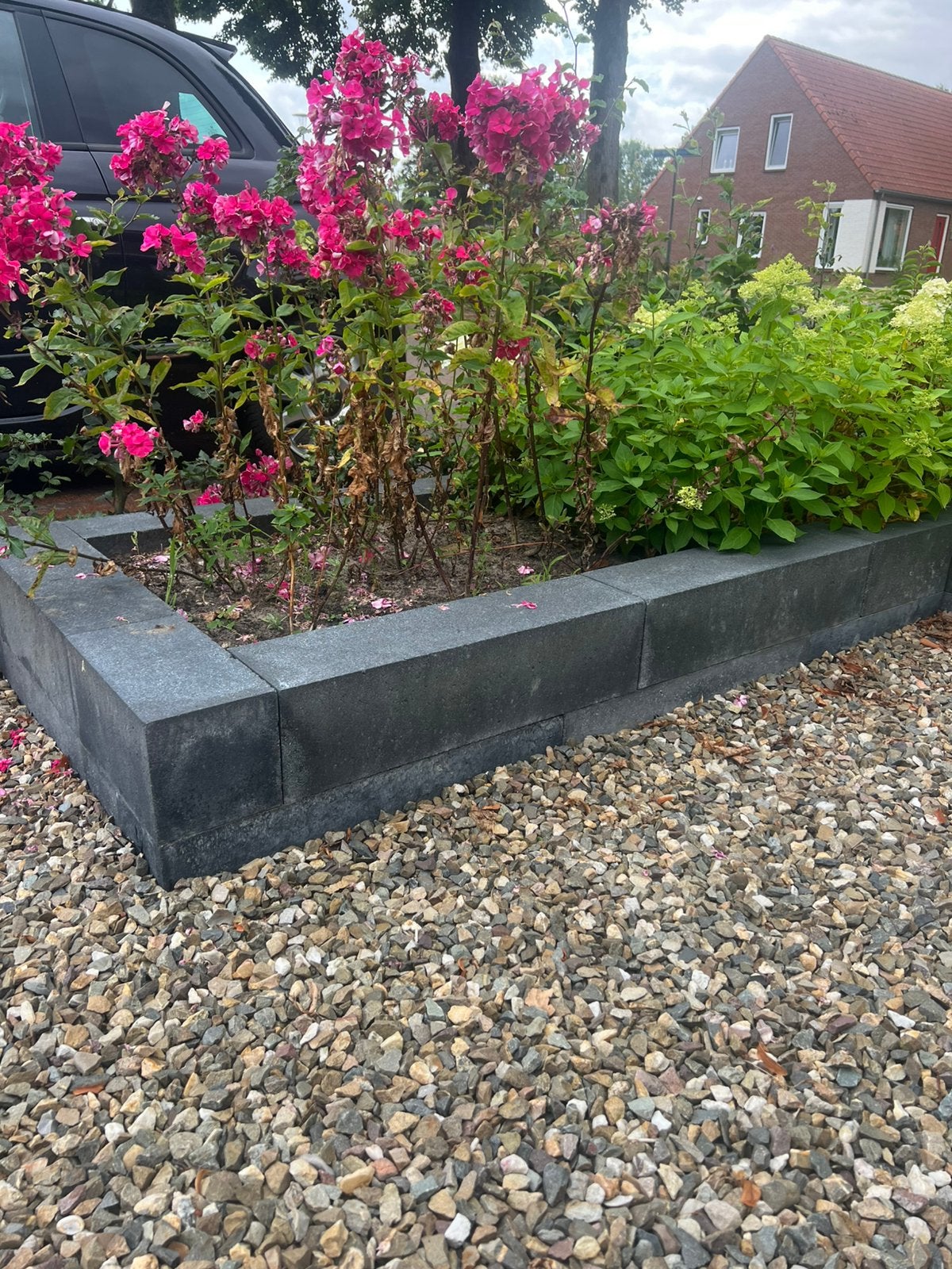Wallblok 7 stuks antraciet 15x15x60, Tuin en Terras, Ophalen, Zo goed als nieuw, Minder dan 25 cm, Border