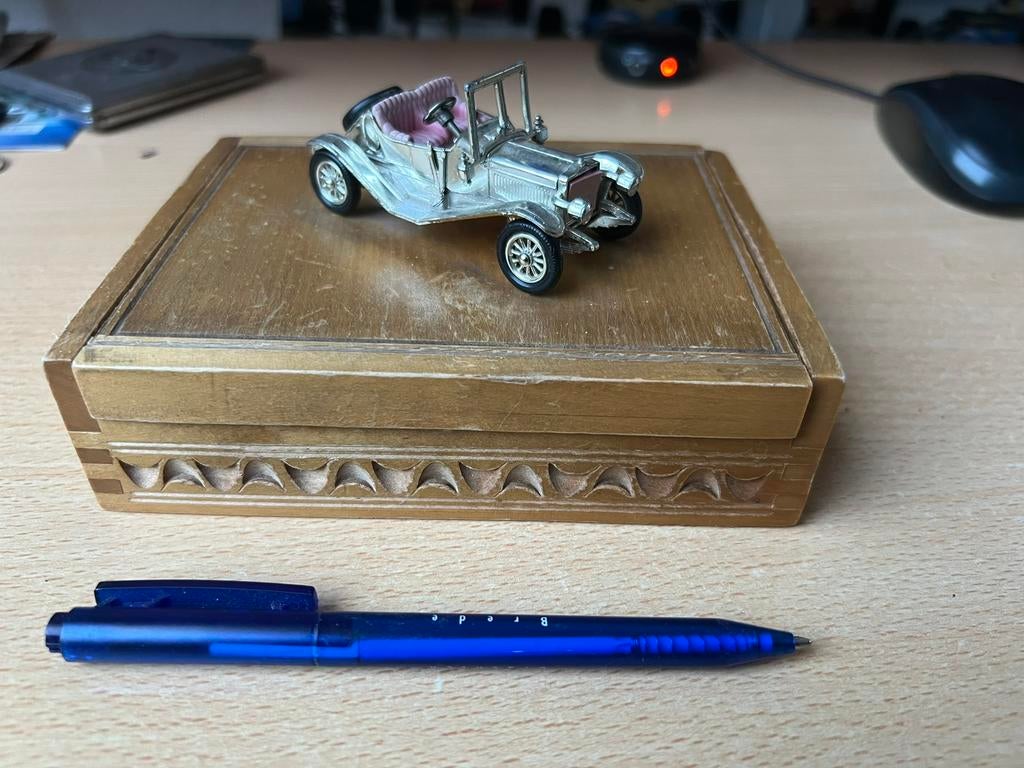 oud opbergdoosje met oude auto en nieuwe speelkaarten, Antiek en Kunst, Ophalen of Verzenden