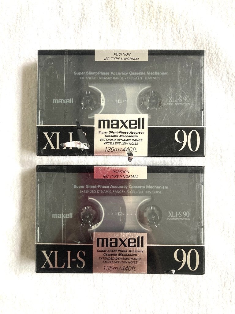 2x Maxell XLI-S cassettebandjes, nieuw in folie, 2 t/m 25 bandjes, Overige genres, Ophalen of Verzenden, Nieuw in verpakking