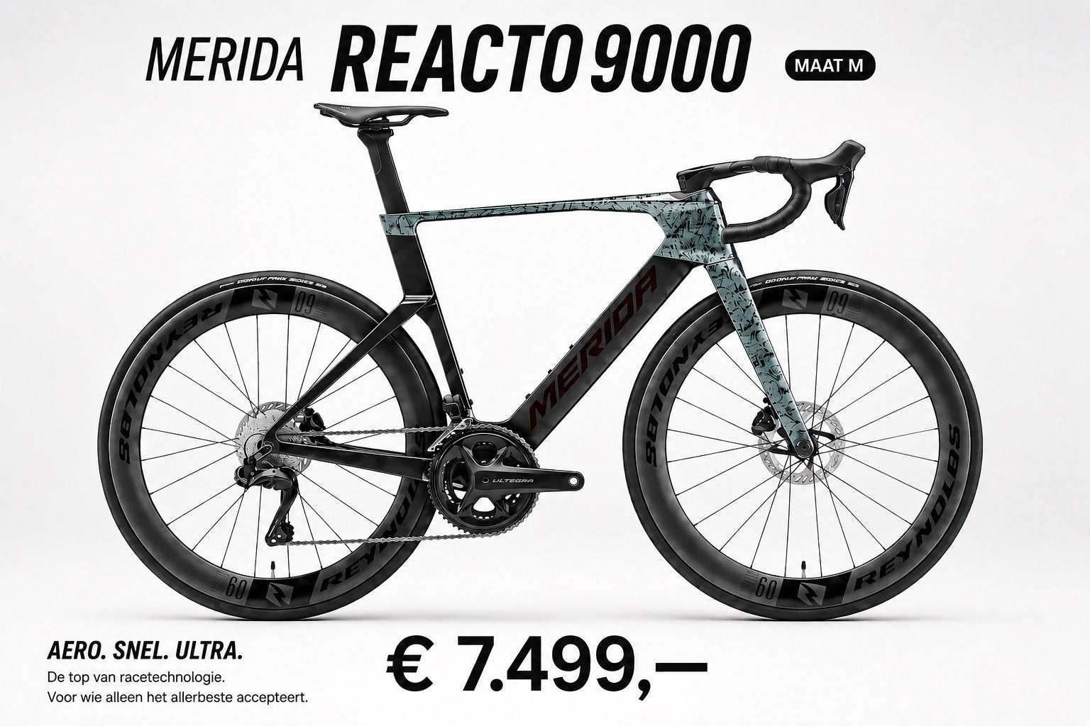 Aerobike Merida Reacto 9000 mt M, 28 inch, Carbon, Nieuw, ....