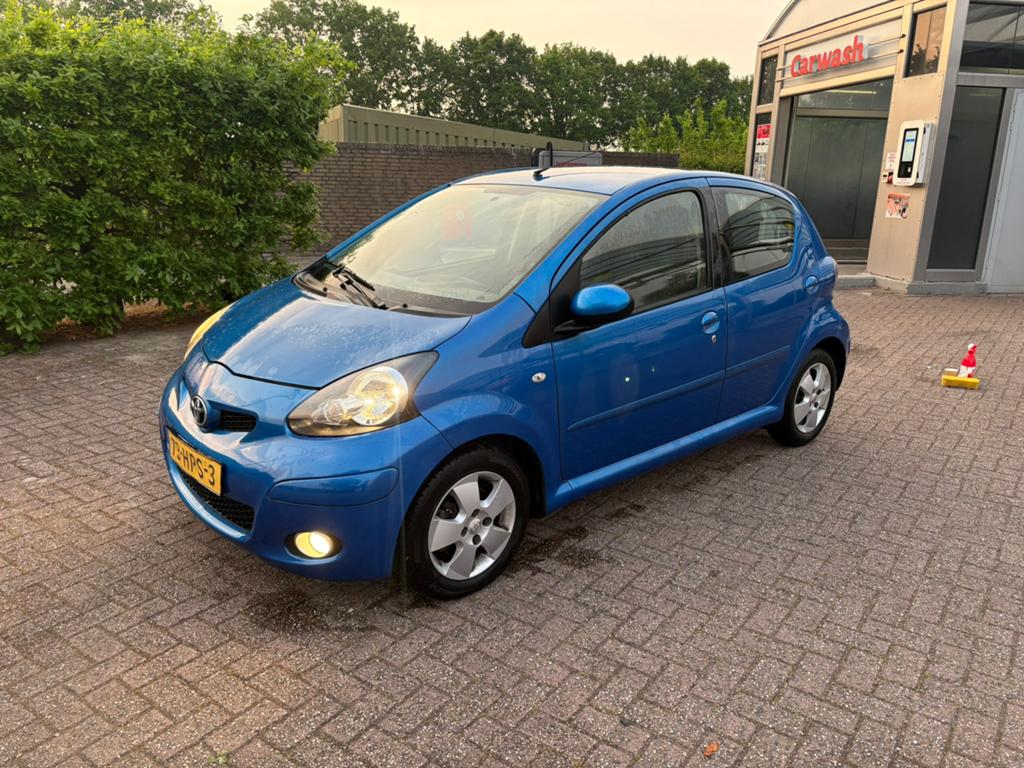 Toyota Aygo 1.0 Airco 5DRS 2009 Blauw, Auto's, Toyota, Voorwielaandrijving, Stof, Zwart, 68 pk