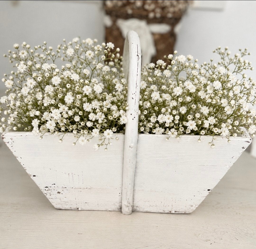 Grote witte brocante Franse plukbak, Ophalen of Verzenden