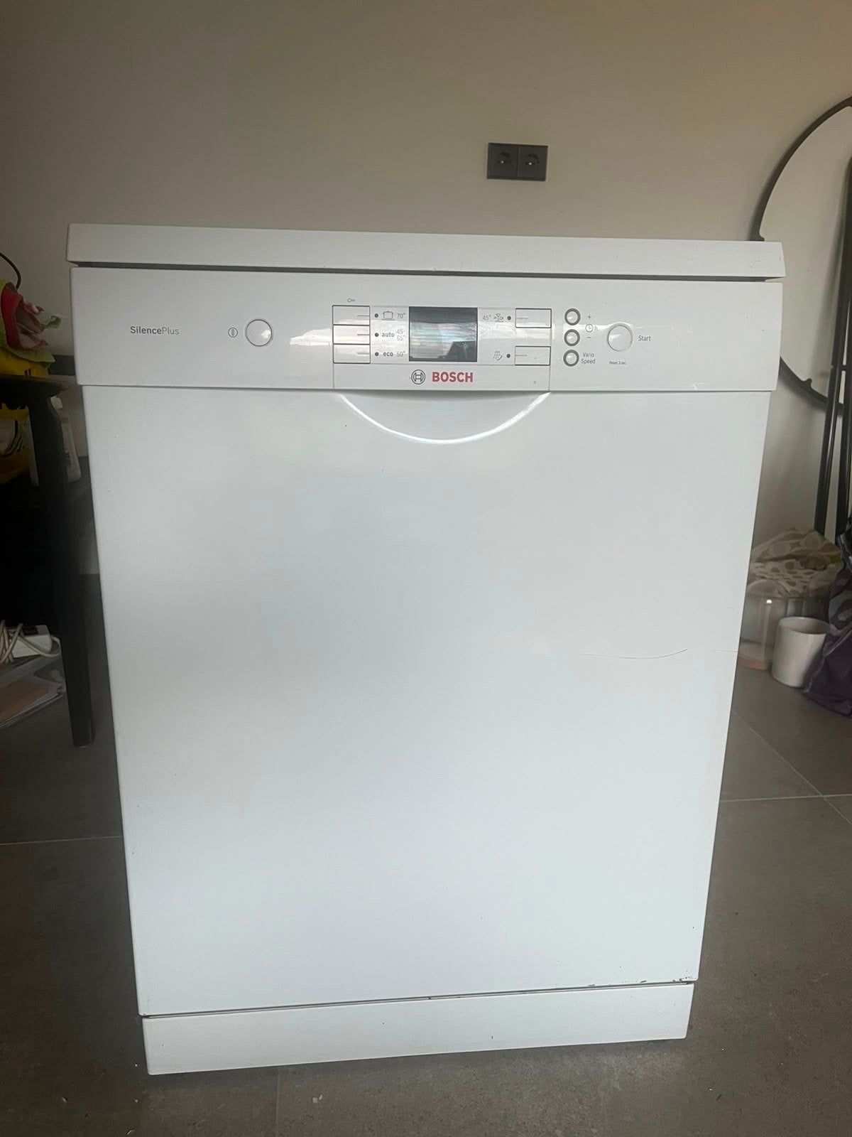 Bosch SilencePlus Vrijstaande Vaatwasser - Wit, Witgoed en Apparatuur, Vaatwasmachines, Ophalen, Gebruikt, 60 cm of meer, Eco programma