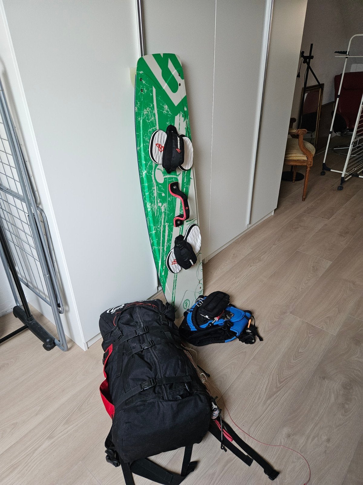 kiteboard met toebehoren, Twintip, Ophalen, Gebruikt, 4 m² of minder