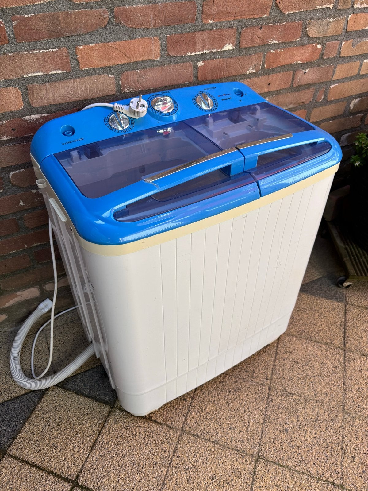 Compacte Mini Wasmachine met Centrifuge - Ideaal voor Kleine, Ophalen, Minder dan 4 kg, Bovenlader, Kort programma