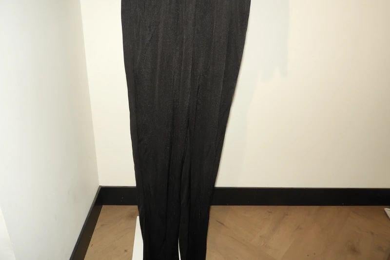 Missoni zwarte jumpsuit broek pak gladde stof open rug 38, Maat 38/40 (M), Verzenden, Zwart, Missoni