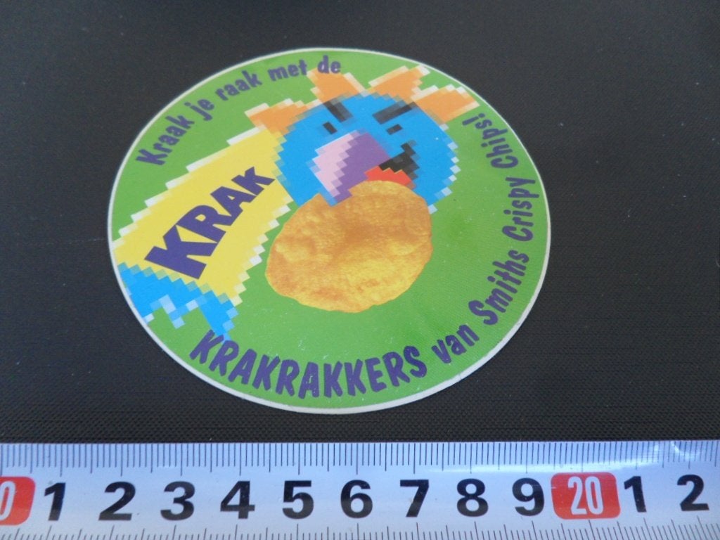 sticker Krakrakkers van SMITHS Crispy Chips !, Verzamelen, Stickers, Zo goed als nieuw, Ophalen