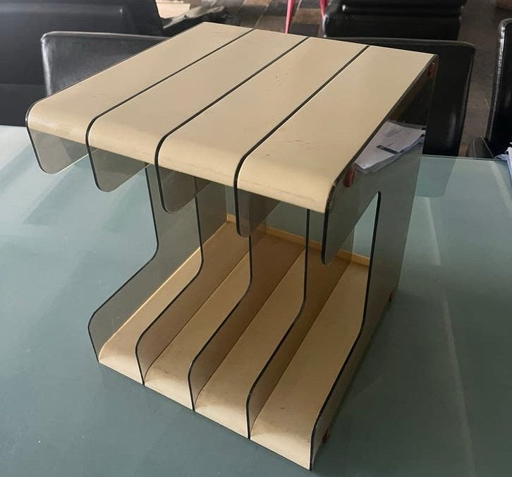 Space Age Platenkastje / Platenrek -vintage-design- Jaren 70, Ophalen of Verzenden, Zo goed als nieuw