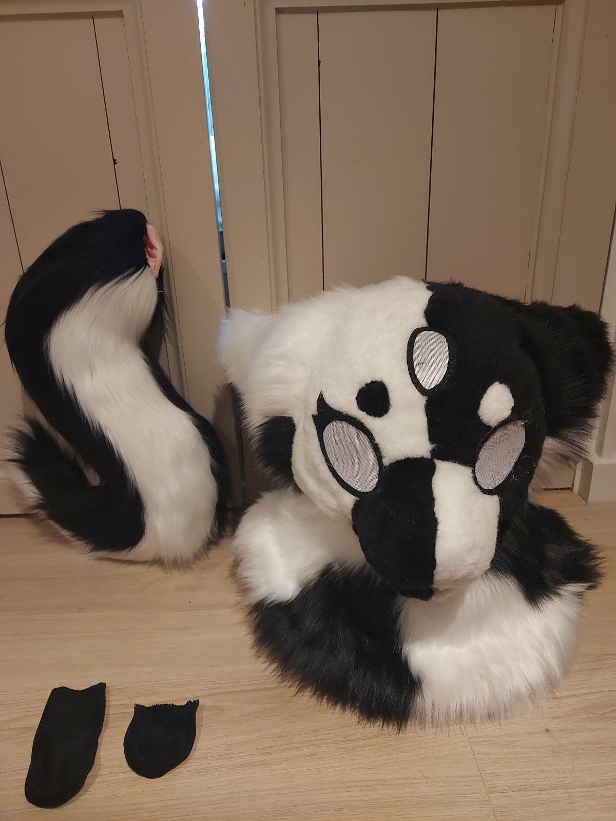 Fursuit head+ tail, Hobby en Vrije tijd, Ophalen of Verzenden