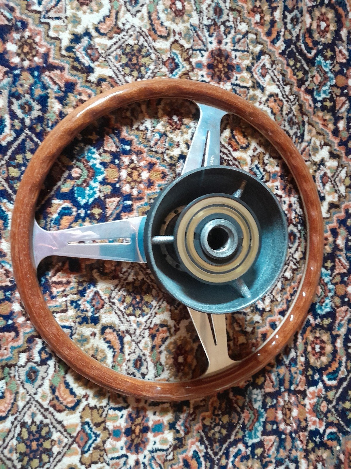 Nardi stuurwiel 38 cm mahoniehout met Mercedes naaf, Auto-onderdelen, Ophalen, Gebruikt, Ferrari