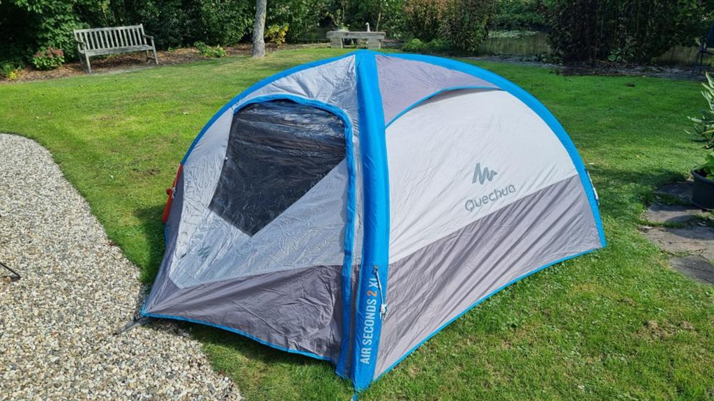Opblaastent Air Seconds 2 XL, weinig gebruikt, Caravans en Kamperen, Tenten, Ophalen, Zo goed als nieuw, Tot en met 2