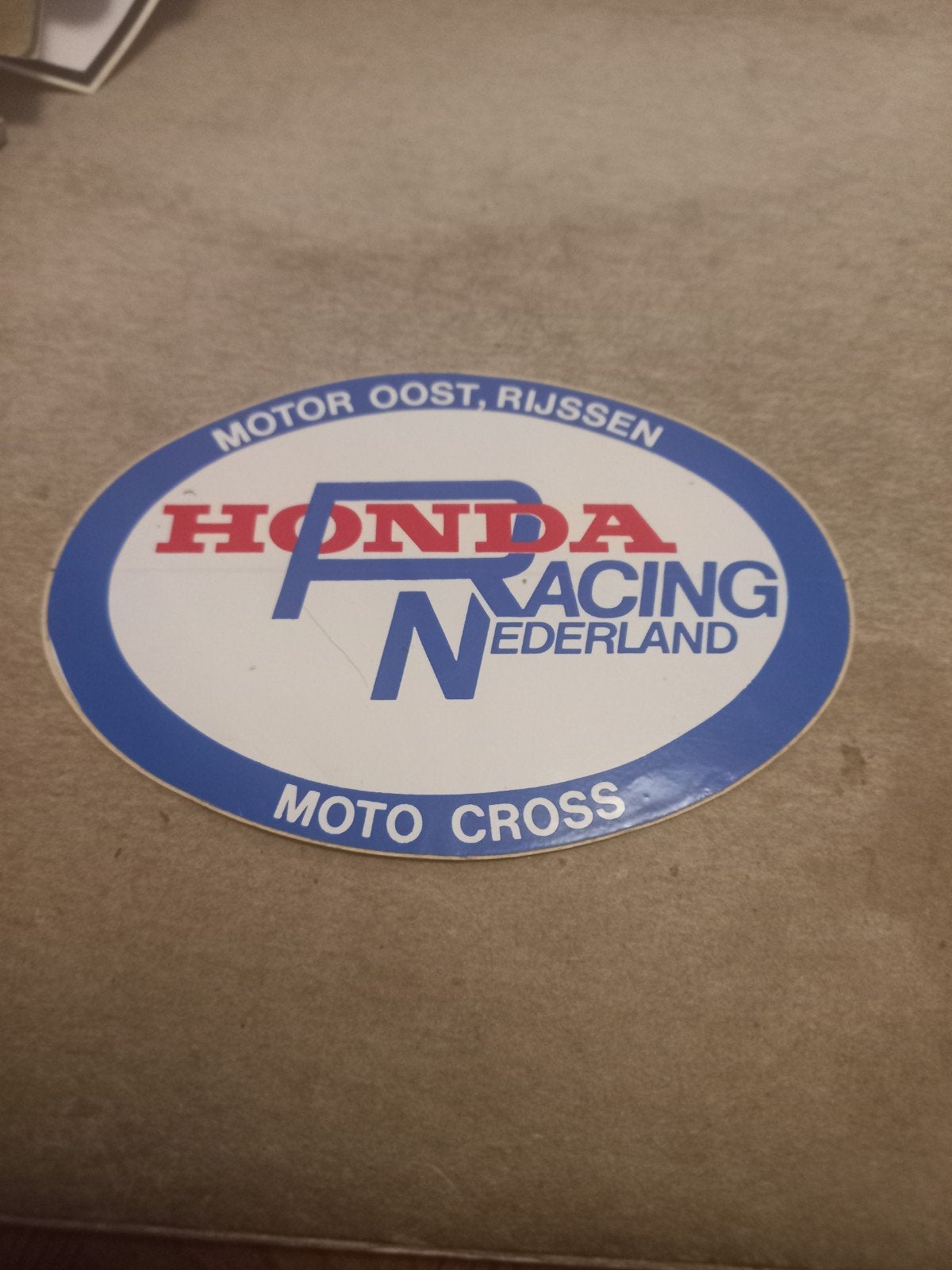 Vintage Honda Racing Nederland Motocross Sticker, Verzamelen, Ophalen of Verzenden
