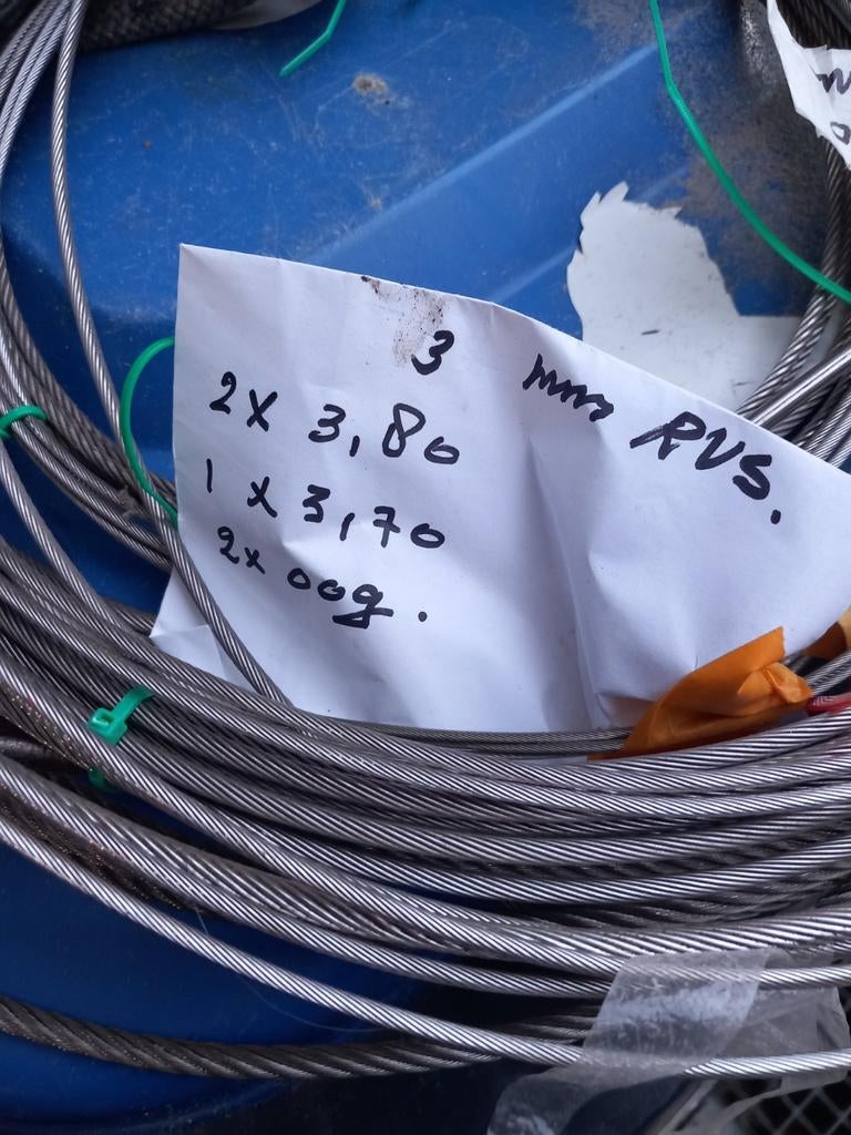 RVS stagen -Verstaging -diverse lengtes voor boot, Ophalen of Verzenden, Rvs