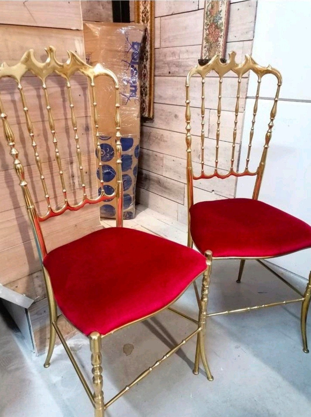 Antiek koperen stoelen, Antiek en Kunst, Antiek | Meubels | Stoelen en Banken, Ophalen