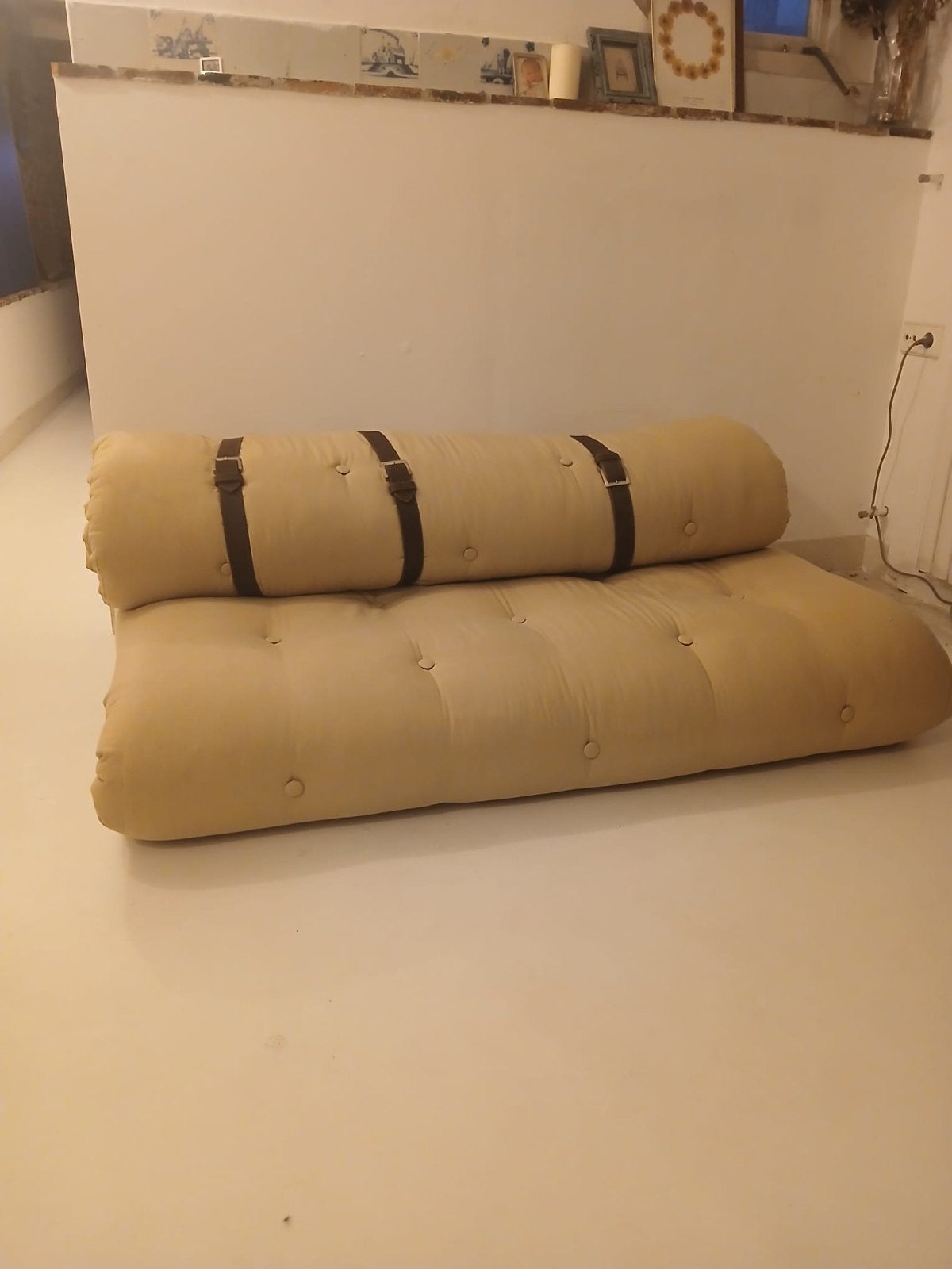 Karup design Futon slaapbank/matras - Beige, Ophalen, Gebruikt, Beige, Tweepersoons
