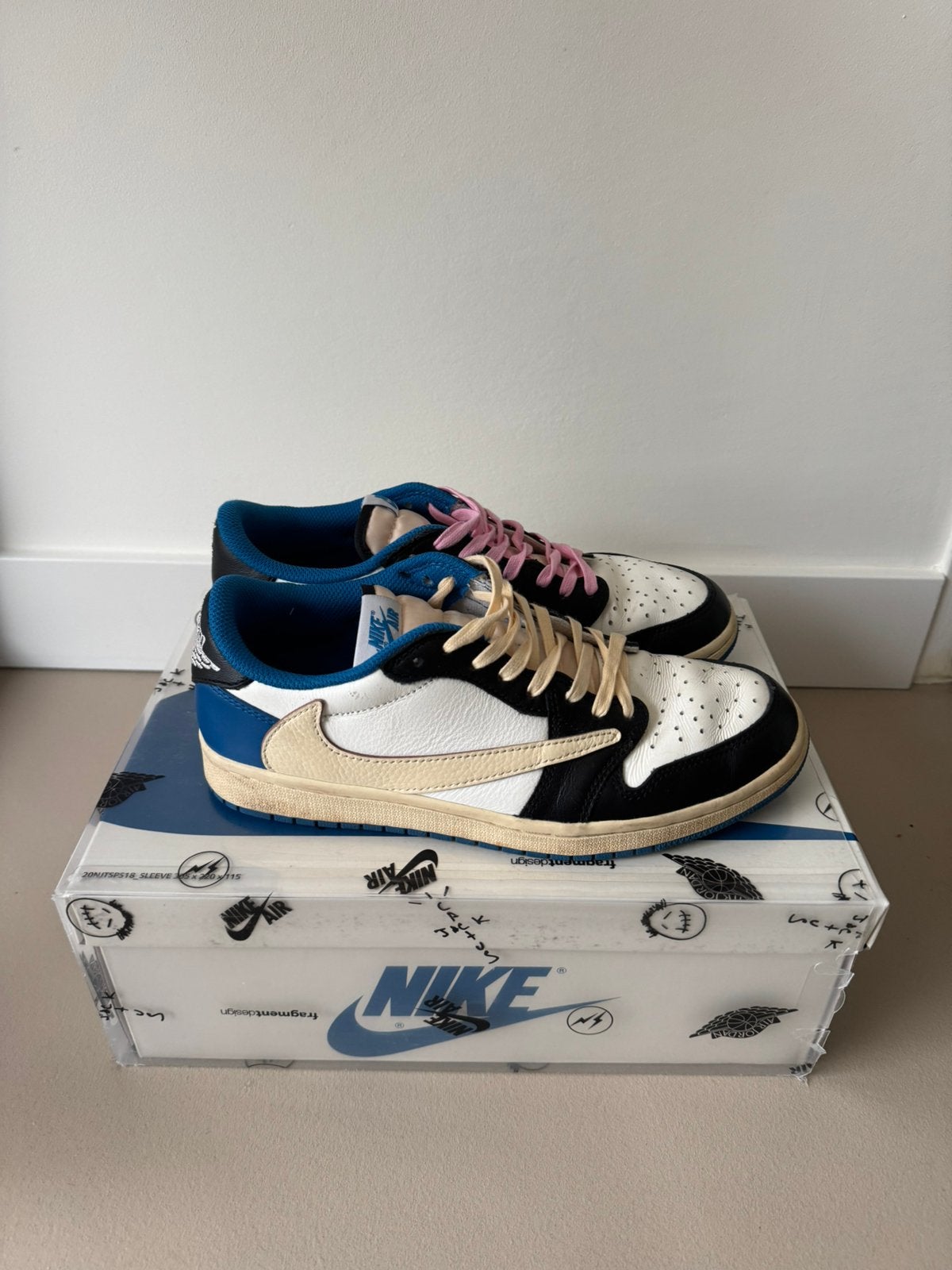 Jordan 1 low travis scott fragment, Kleding | Heren, Schoenen, Ophalen of Verzenden, Zo goed als nieuw