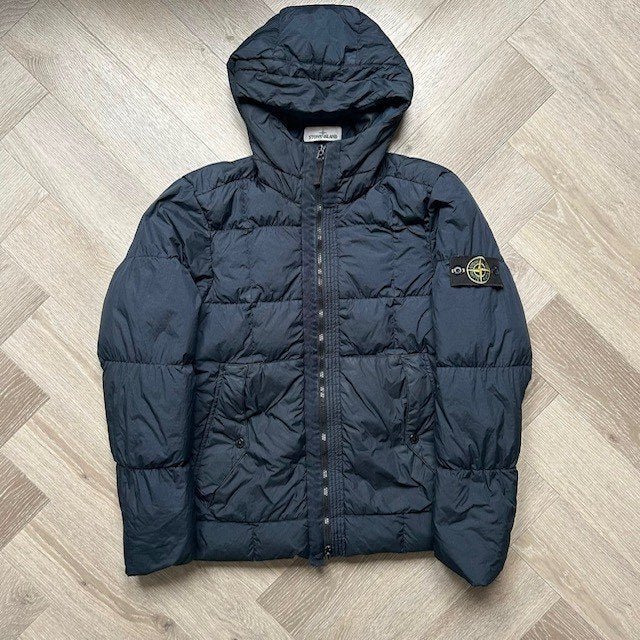 Stone Island Crinkle Reps NY Down Jacket - Maat S, Zwart, Ophalen of Verzenden, Maat 46 (S) of kleiner, Stone Island