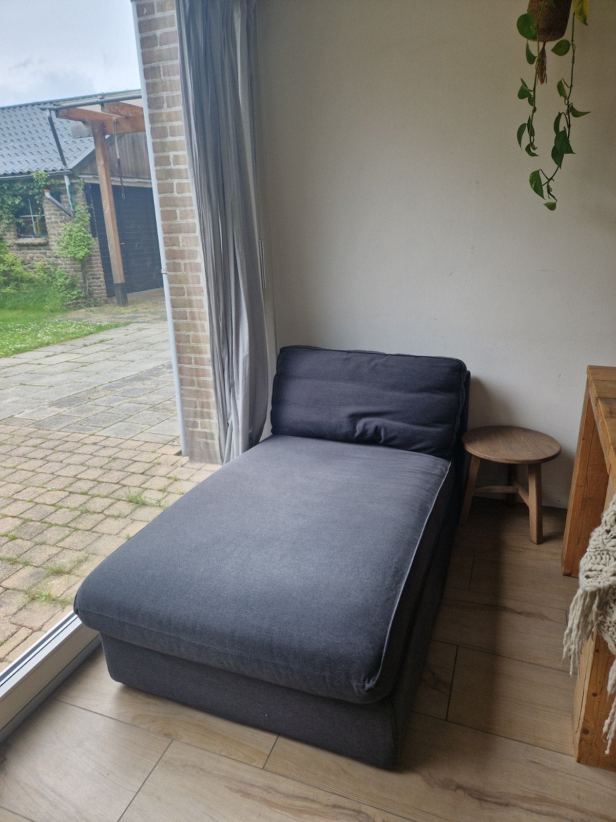 IKEA Kivik Chaise longue - Donkergrijs, Ophalen, Gebruikt, Eenpersoons, Minder dan 150 cm