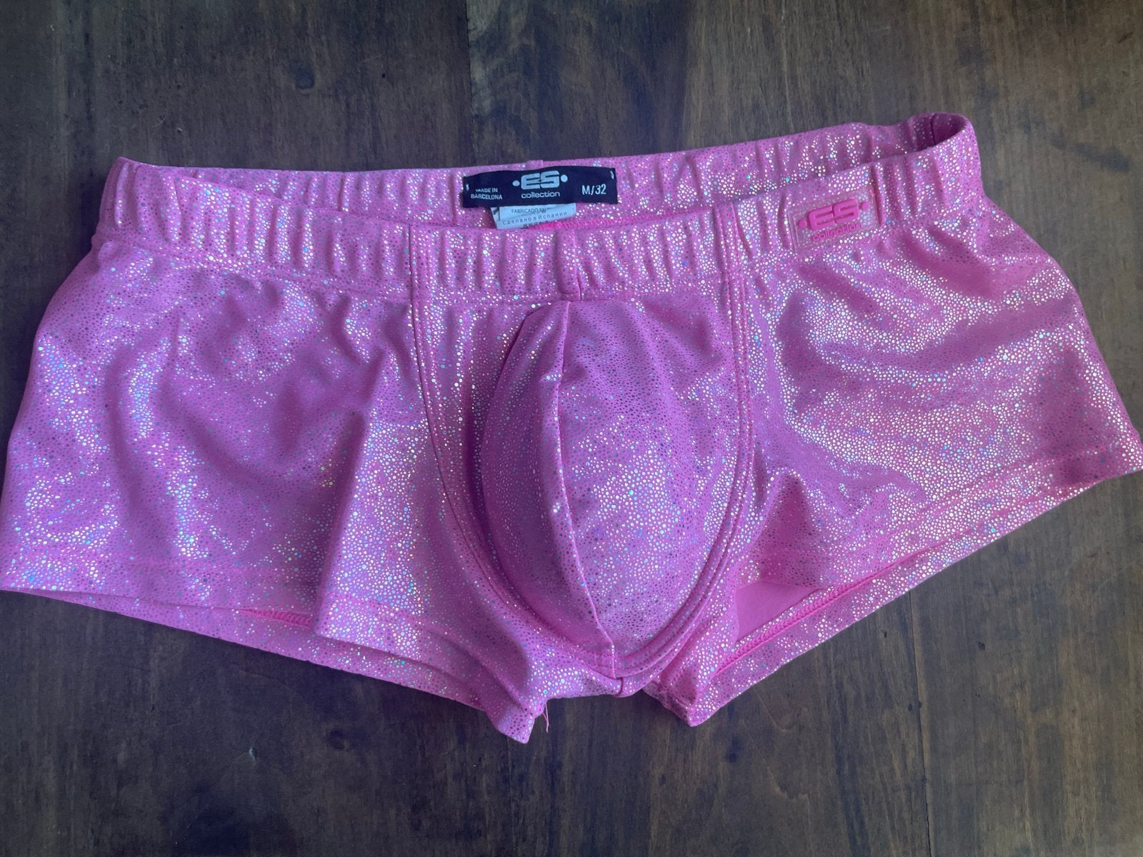 ES Collection roze glitter zwembroek - Maat M/32, Verzenden, Roze
