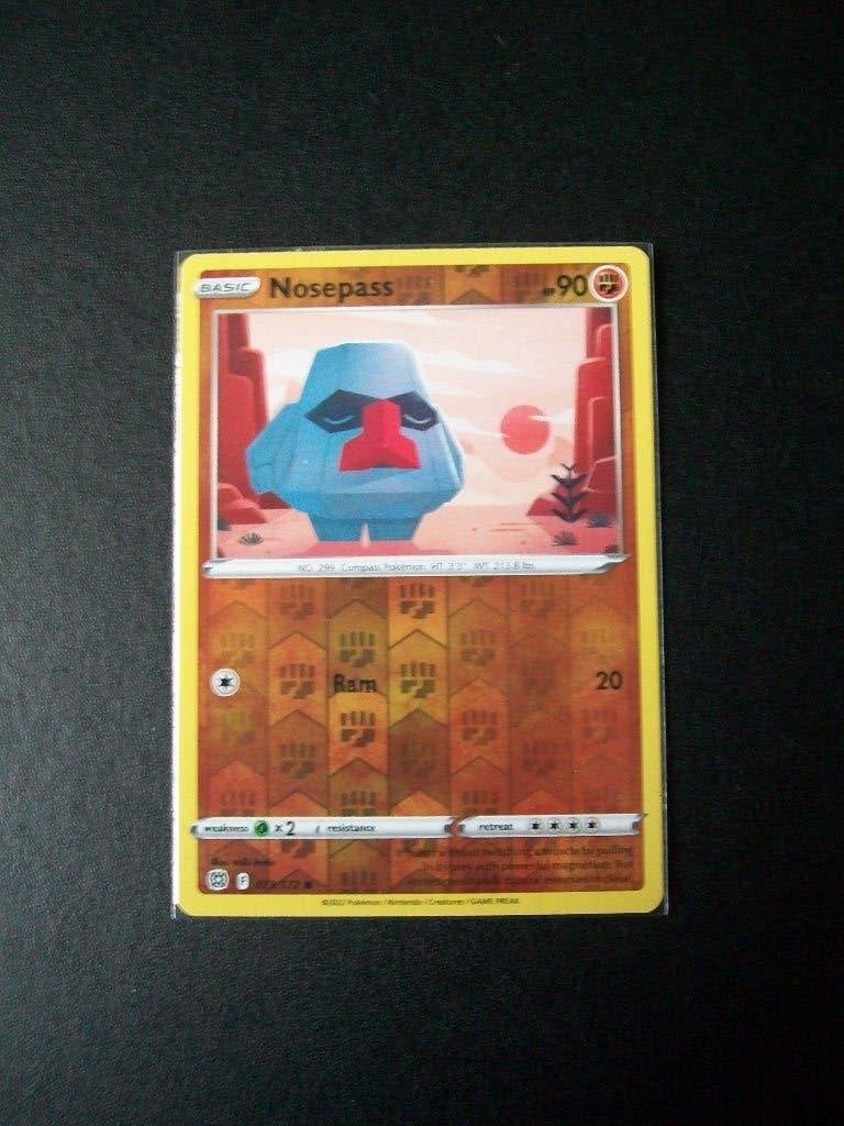 4260: Nieuwe Pokemon kaart holofoil NOSEPASS HP 90 (073/172), Verzenden, Nieuw, Losse kaart, Foil