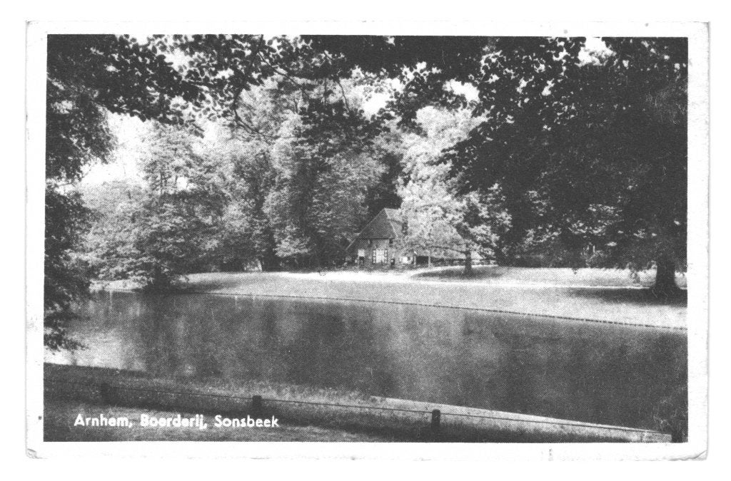 939678 Arnhem 1948 Gld Sonsbeek boerderij Gelopen met zegel, Ophalen of Verzenden, 1940 tot 1960, Gelopen, Gelderland