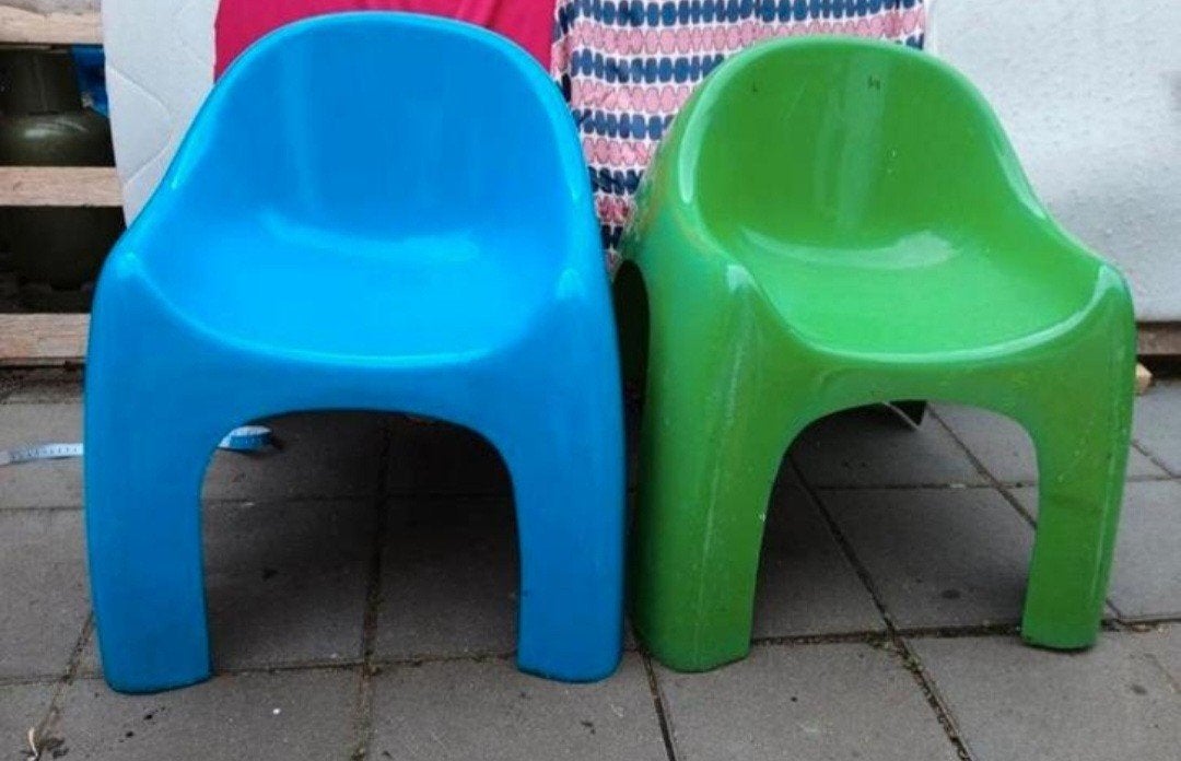 Jaren 70 space age stoelen, Ophalen, Gebruikt, Overige materialen, Stapelbaar