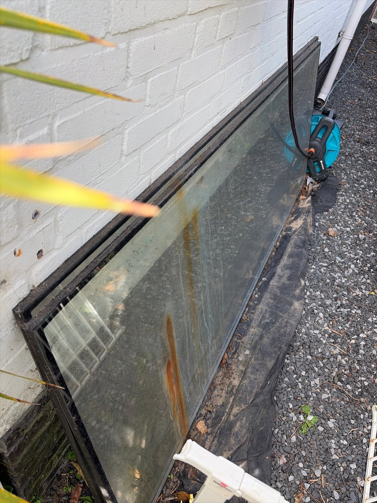 Gratis ophalen! Grote glas platen, Ophalen, Gebruikt, 80 tot 120 cm, 160 cm of meer