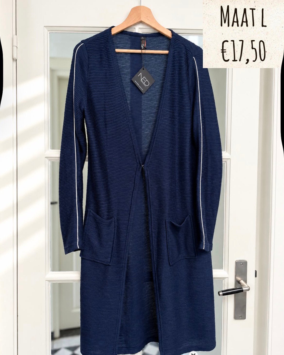 Nieuw vest NED maat L, Ophalen of Verzenden, Nieuw, Maat 42/44 (L), Blauw