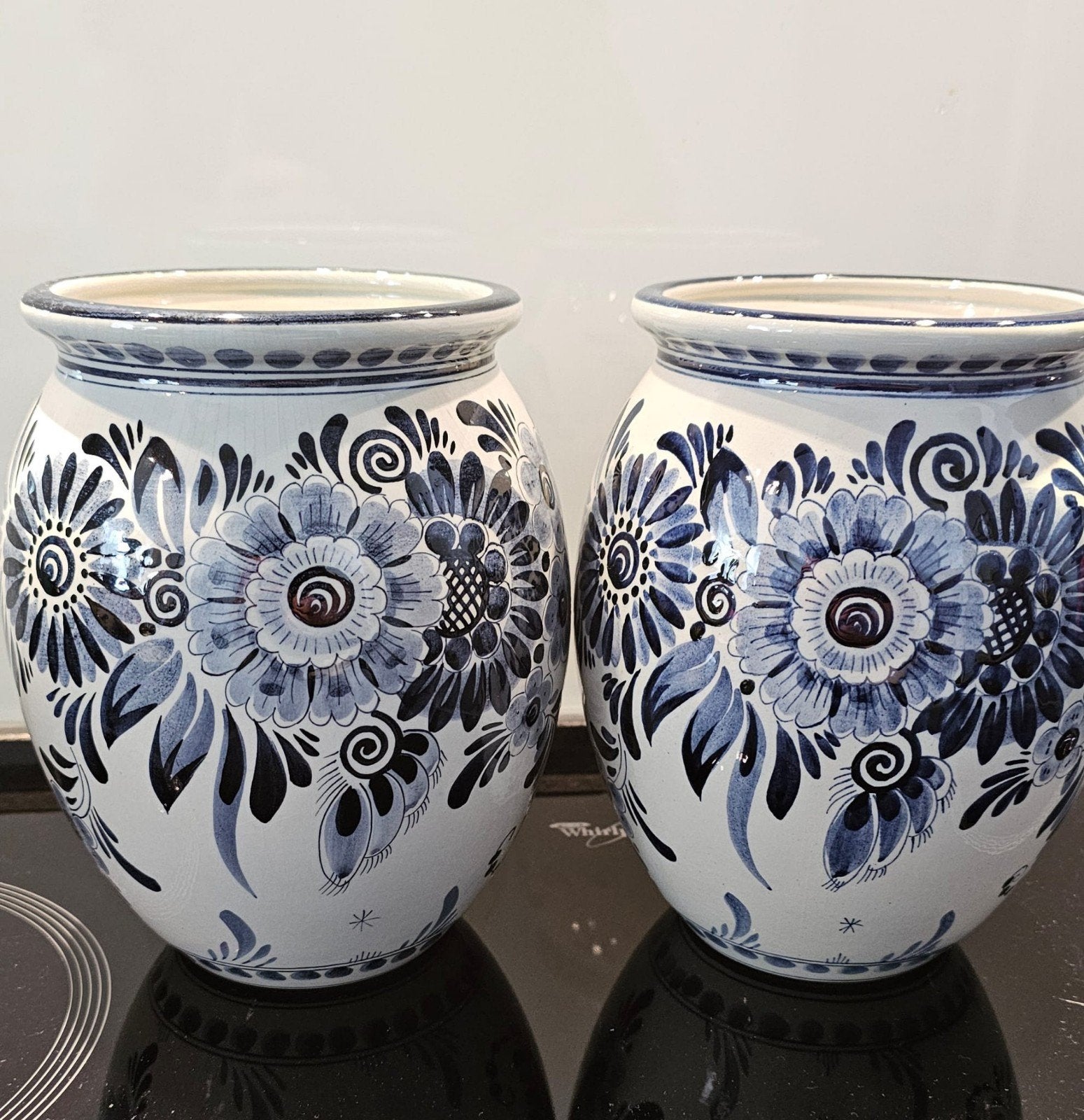 Delfts Blauw Bloempotten en Kandelaar Set, Antiek en Kunst, Ophalen