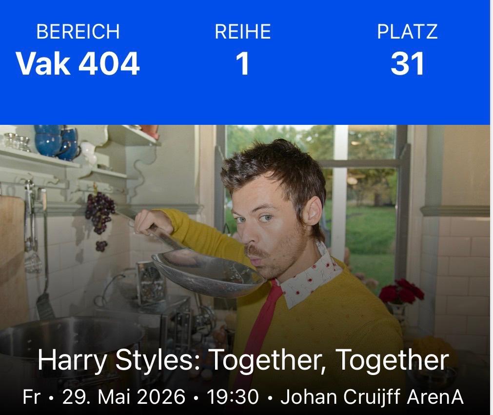Platinum Harry Styles ticket 29.05. | Johan Cruyff Arena, Twee personen, Mei