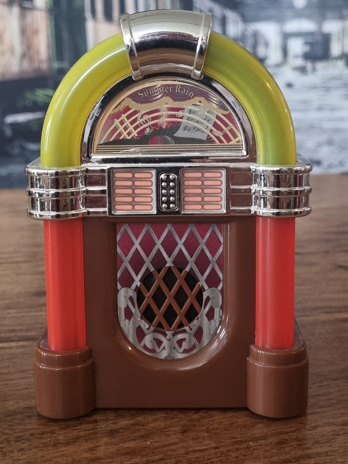Onwijs leuke Jukebox Spaarpot met Licht en Geluid - Retro, Verzamelen, Ophalen of Verzenden, Zo goed als nieuw, 1970 tot heden