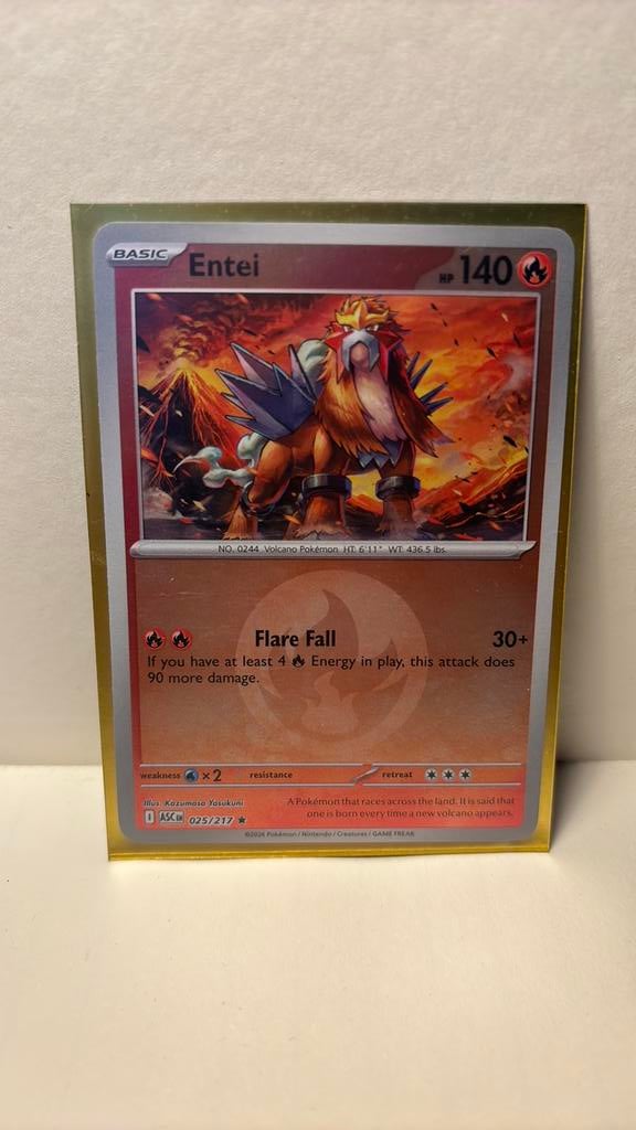 Entei 025/217 ascended heroes reverse holo pokemon kaart, Ophalen of Verzenden, Nieuw, Boosterbox