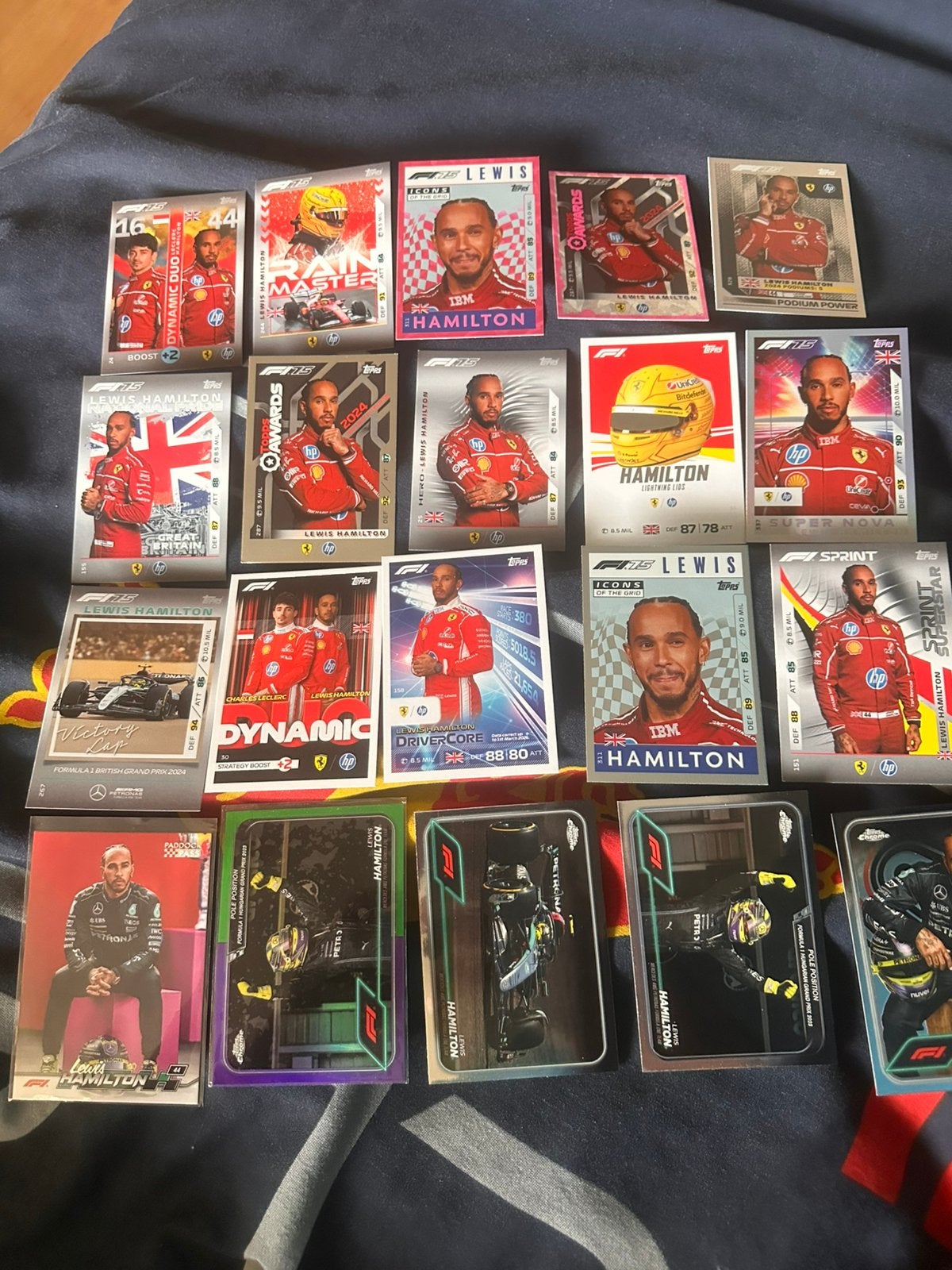 Lewis Hamilton Card set bundle bulk topps, Ophalen of Verzenden, Zo goed als nieuw, Stickers en Plaatjes