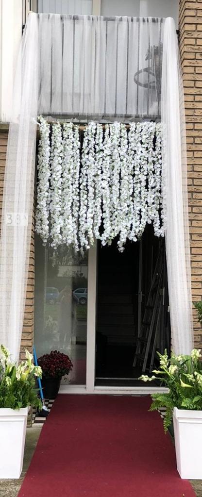 Witte kunstbloem guirlande voor decoratie, Ophalen, Binnen, Kunstbloem, Kunststof