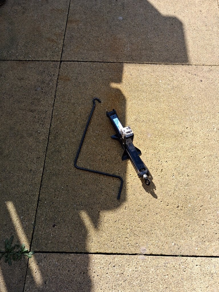 Orginele krik met sleutel SUBARU FORESTER SF TURBO 1997/2004, Ophalen of Verzenden, Gebruikt, Mechanisch, Garagekrik