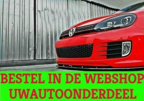 Voorspoiler Spoiler Carbon Pianolak Geschikt Voor Golf 6 GTI, Auto diversen, Verzenden