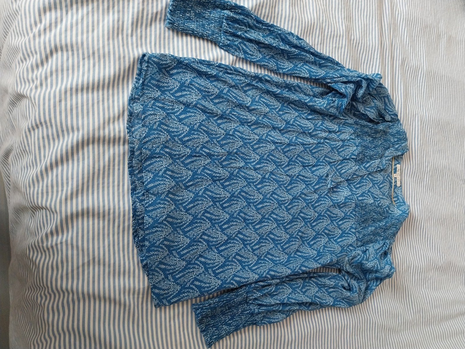 Nukus blouse blauw wit maat XS, Blauw, Ophalen of Verzenden, Zo goed als nieuw, Maat 34 (XS) of kleiner