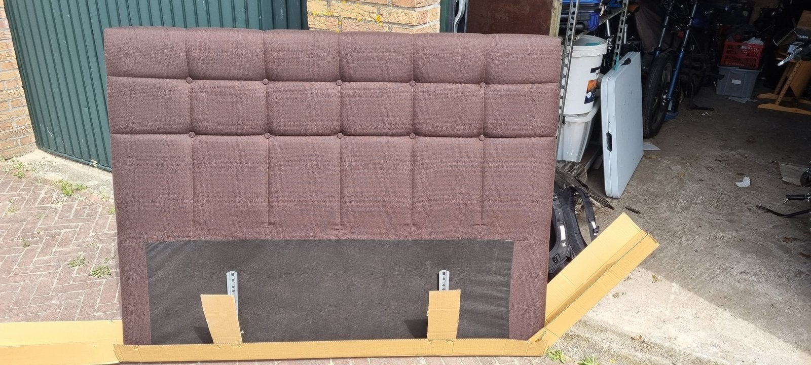 Hoofdbord boxspring, Ophalen, Grijs, 160 cm, Nieuw