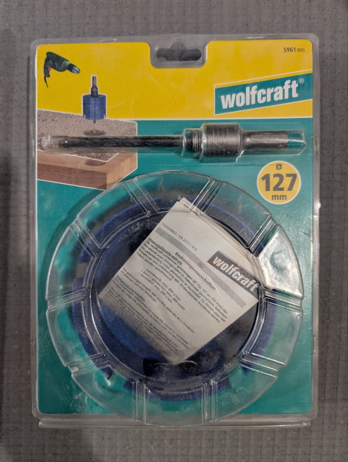 wolfcraft universal hole saw with mandrel I 5961000, Doe-het-zelf en Verbouw, Gereedschap | Boormachines, Ophalen, Nieuw, Overige typen