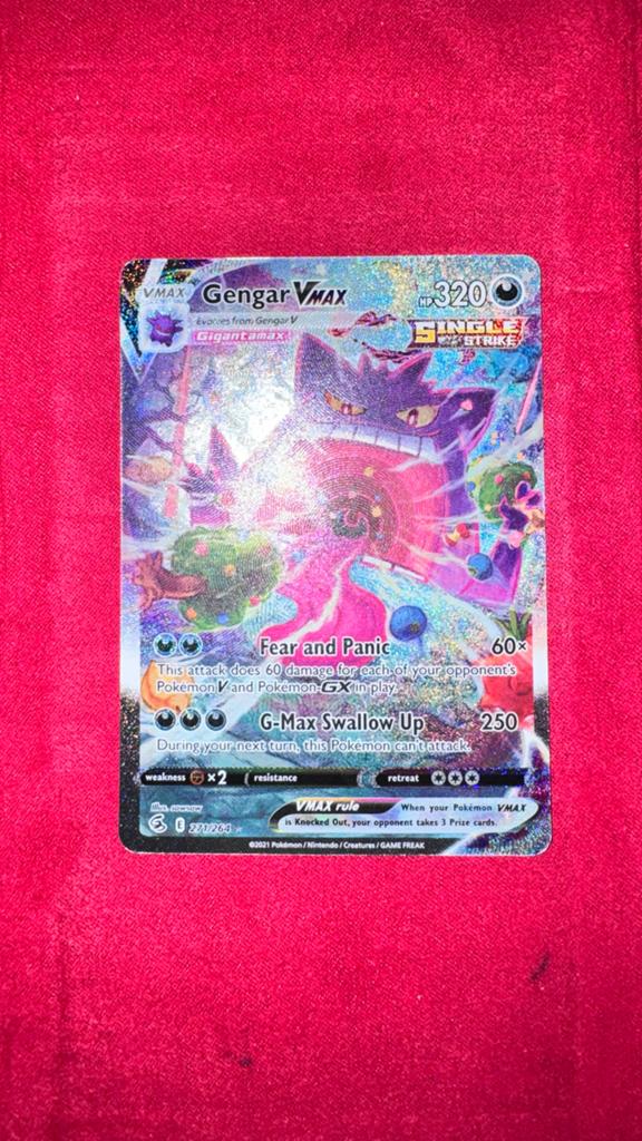 Gengar VMAX 271/264 NM/Mint Pokémon Kaart, Hobby en Vrije tijd, Verzamelkaartspellen | Pokémon, Ophalen of Verzenden, Zo goed als nieuw
