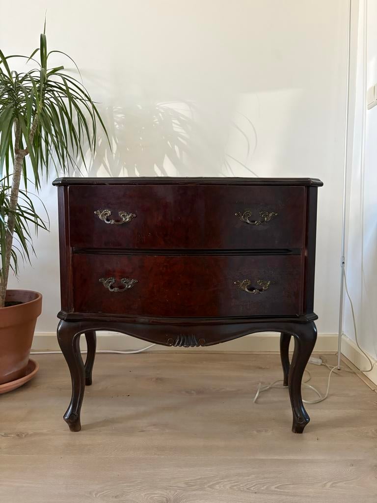 Vintage houten ladekastje  - 70x78x37,5 cm, Ophalen, Gebruikt, 1 of 2 laden, 50 tot 100 cm