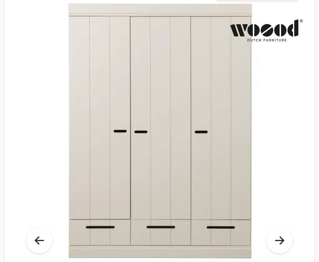 WOOOD Kledingkast Connect Dust - 140x195x53 cm, Ophalen, 100 tot 150 cm, Zo goed als nieuw, 150 tot 200 cm