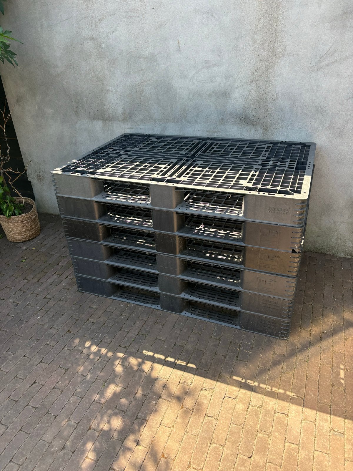 Kunsstof pallets zwart cm 80x120 (6st.), Ophalen, 100 cm of meer, 60 cm of meer, Overige typen