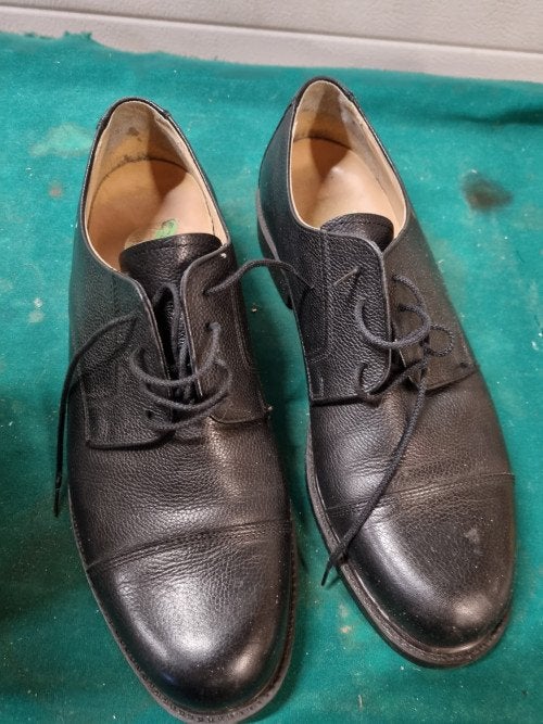 heren schoenen met veter zwart leer 44.5/ 10.5, Ophalen of Verzenden, 'T Olde Gre-j, Info@toldegrej.nl, Endepoelstraat 20f Didam