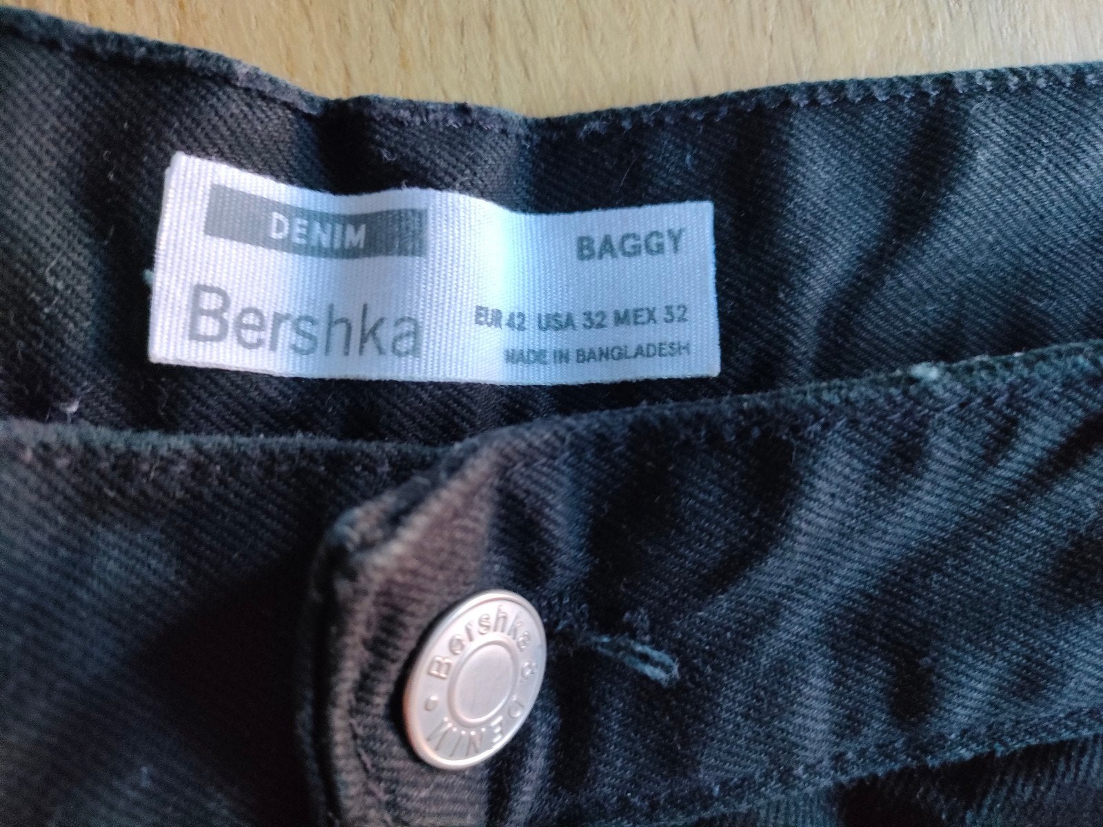 Bershka Baggy Denim Jeans EUR 42 - Zo goed als nieuw, Kleding | Heren, Zwart, W32 (confectie 46) of kleiner, Ophalen of Verzenden
