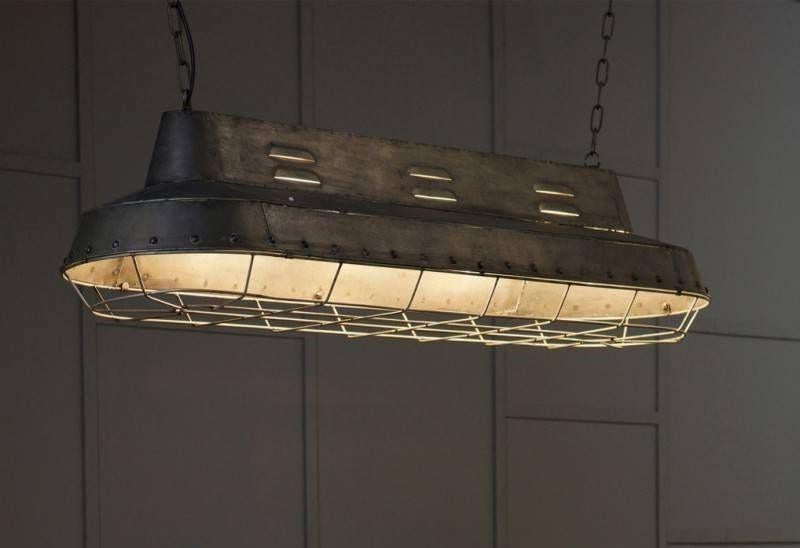 Metalen hanglamp, Ophalen, Zo goed als nieuw, Metaal, Minder dan 50 cm