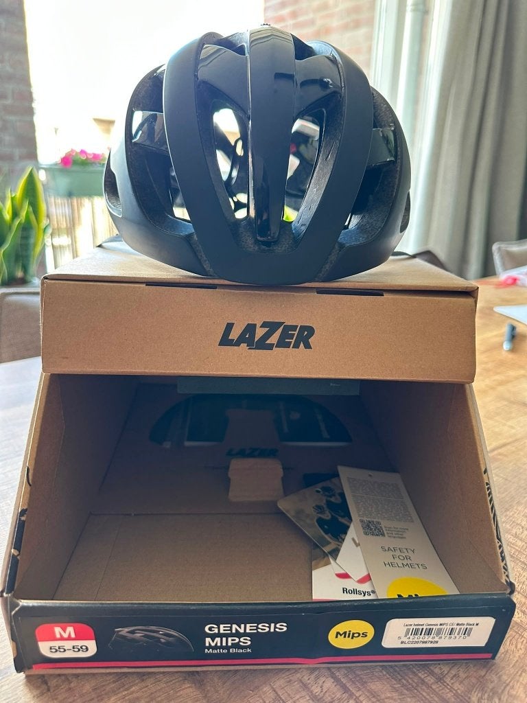 Lazer Genesis maat M (55-59 cm) mat zwarte helm, Lazer, M, Ophalen of Verzenden, Zo goed als nieuw