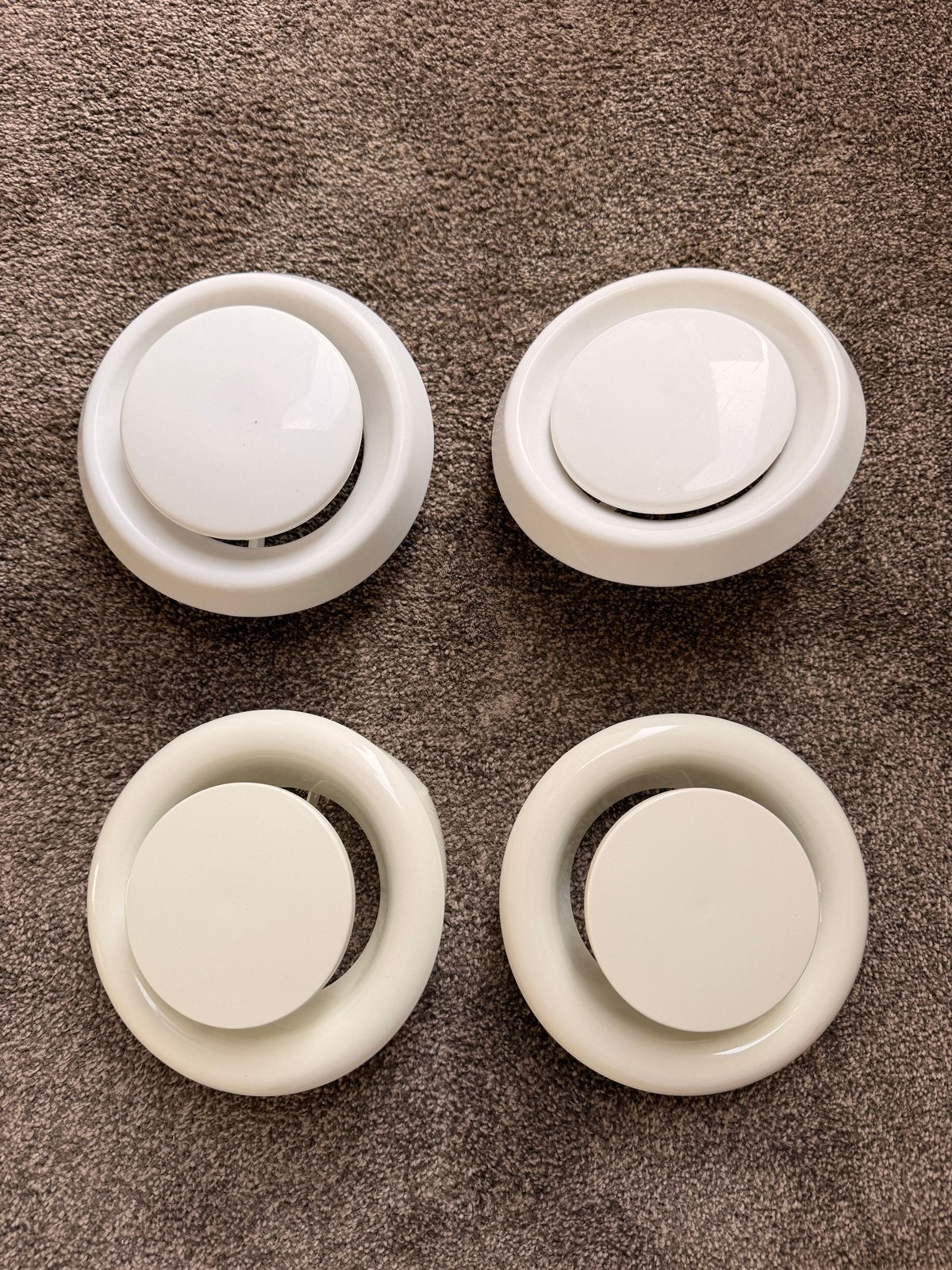 4x Ventilatie Roosters Afzuig/Toevoer Wit - Ø125mm, Ophalen, Zo goed als nieuw, Ventilator en Afzuiger