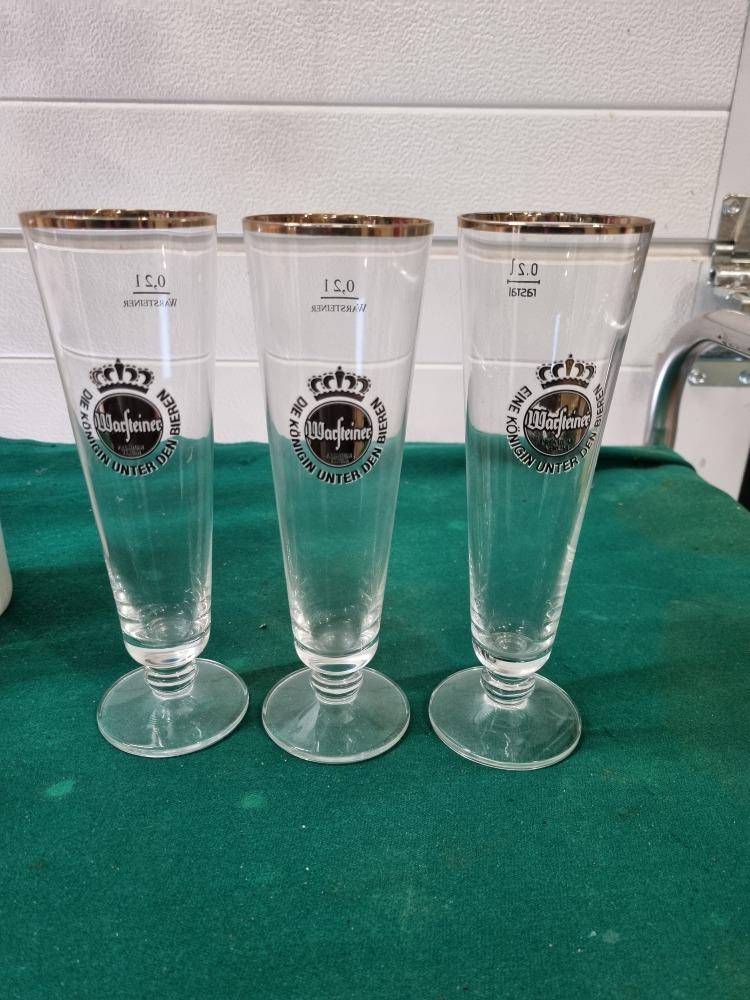 warsteiner bier glazen 3x 0.2l, Ophalen of Verzenden, 'T Olde Gre-j, Info@toldegrej.nl, Endepoelstraat 20f Didam